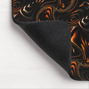 Repetition of twisted circles in dark red to brown mouse pad