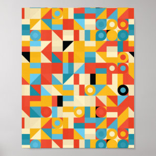 Repetitive Multi Colors Pattern Poster