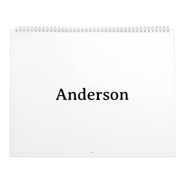 Replace Own Design 11" x 14.25" 2 Page Large White Calendar (Cover)