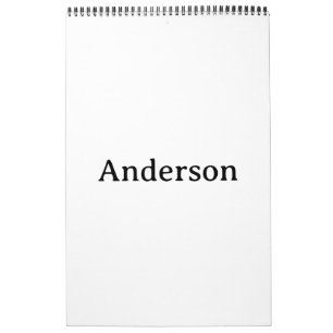 Replace Own Design 17" x 11" One Page Medium Black Calendar
