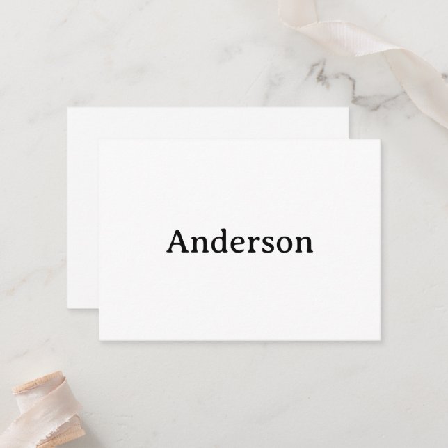 Replace Own Design Squared 3.5" x 2.5" Flat Place Card (Front/Back In Situ)