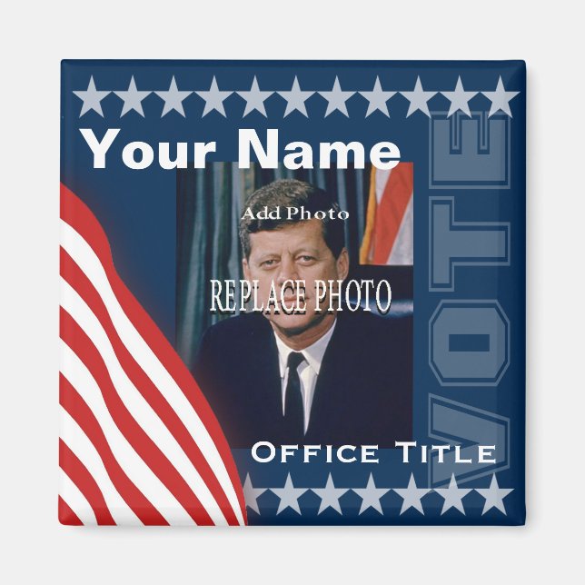 Replace Photo | Campaign Magnet Template (Front)