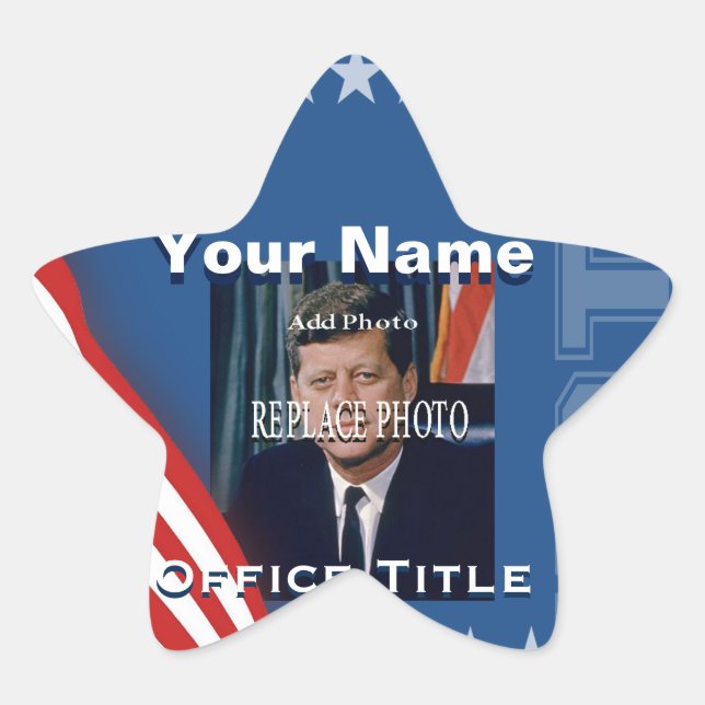 Replace Photo | Campaign Template Star Star Sticker (Front)