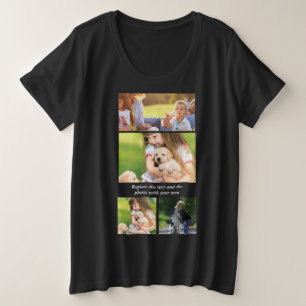 Replace text and photos with your own plus size T-Shirt