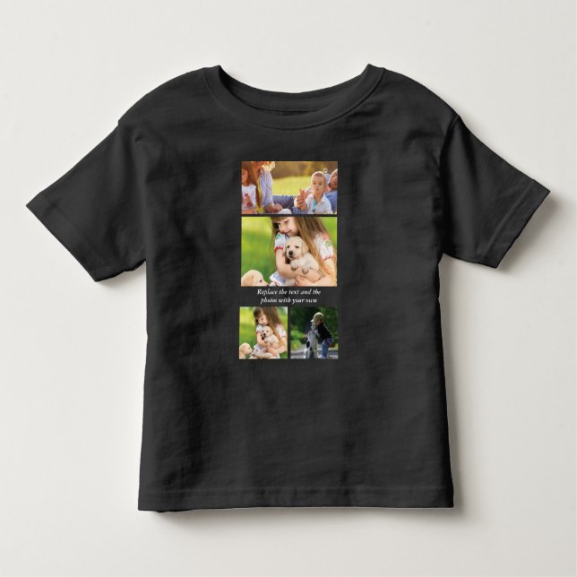 Replace text and photos with your own toddler T-Shirt (Front)