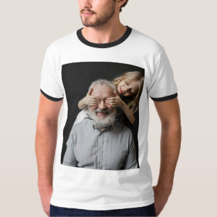 Replace with Custom Photo Basic Ringer T-Shirt