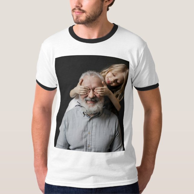 Replace with Custom Photo Basic Ringer T-Shirt (Front)