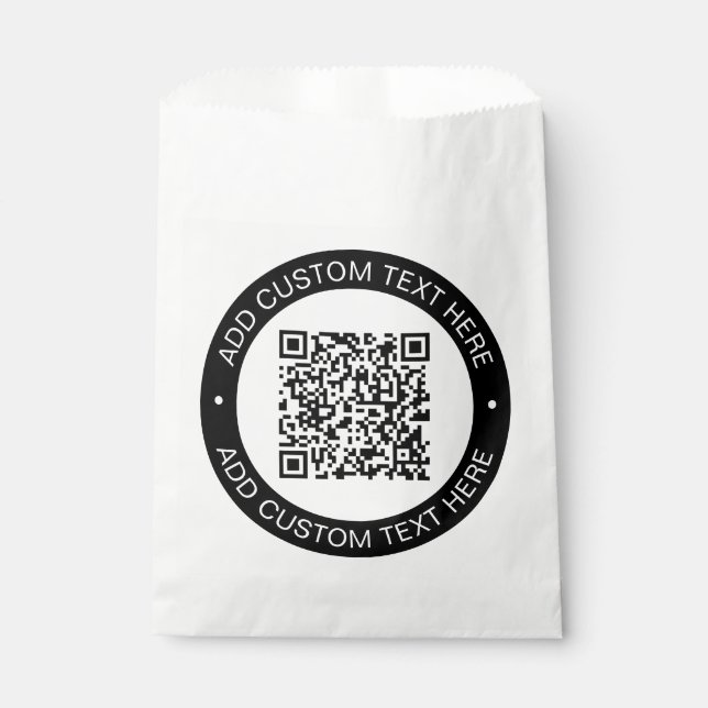 Replace with Your Own Uploaded QR code or Image Favour Bags (Front)