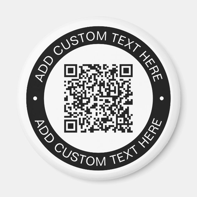 Replace with Your Own Uploaded QR code or Image Magnet (Front)