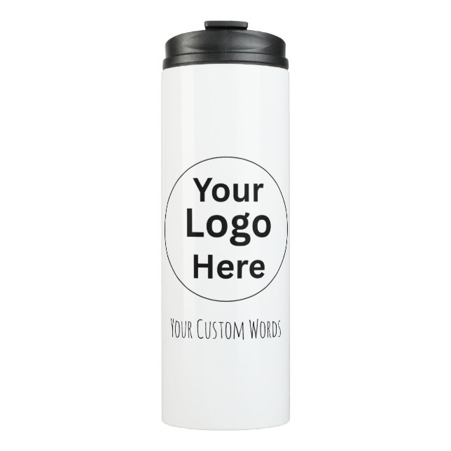 Replace Your Logo & Text  Thermal Tumbler (Front)