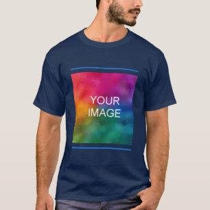 Replace Your Photo Image Company Logo Text Men's T-Shirt