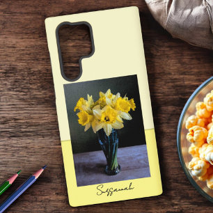 Replaceable Daffodils in Vase Still Life Photo Samsung Galaxy Case