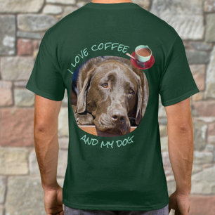 Replaceable Dog Photo and Personalised Text T-Shirt