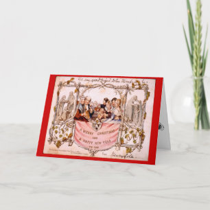 Replica, Antique First Christmas Card, 1843, Holiday Card