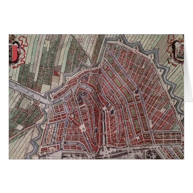 Replica city map of Amsterdam 1652 (Front Horizontal)