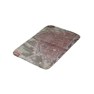 Replica city map of Amsterdam 1652 Bath Mat