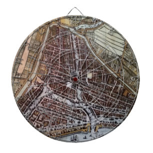Replica city map of Rotterdam 1652 Dartboard