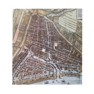 Replica city map of Rotterdam 1652 Notepad