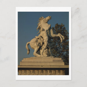 Replica of one of the two 'Marly Horses' originall Postcard