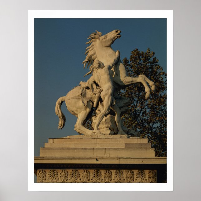 Replica of one of the two 'Marly Horses' originall Poster (Front)