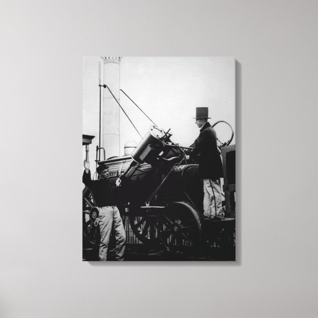 Replica of Stephenson's Rocket, 1929 Canvas Print (Front)