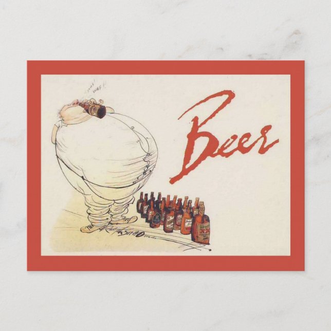 Replica Vintage advertising, Beer Postcard (Front)
