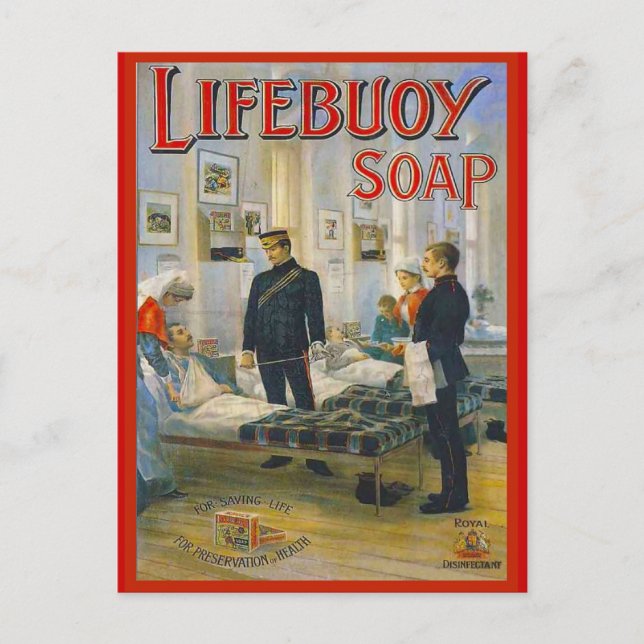 Replica Vintage advertising, Lifebuoy soap Postcard (Front)