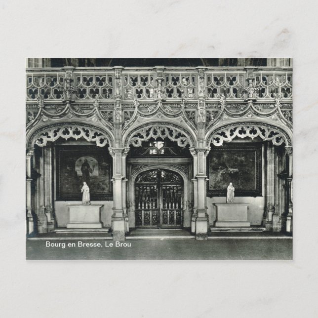 Replica vintage, Bourg en Bresse, Le Brou Postcard (Front)