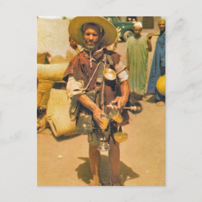 Replica  Vintage Drinks seller, Morocco Postcard (Front)