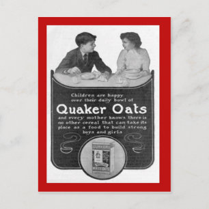 Replica Vintage postcard, Quaker Oats Postcard