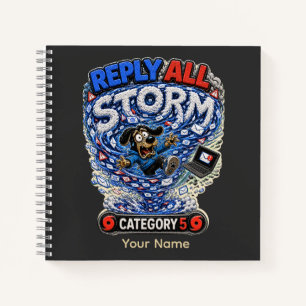 Reply All Storm Personalised Funny Office T-Shirt Notebook