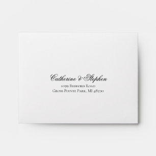 Reply card envelope for monogram invitation