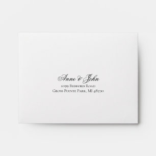 Reply card envelope for monogram invitation