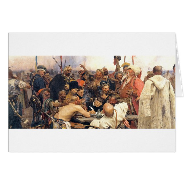 Reply of the Ukrainian Kozaky/Cossacks by Repin (Front Horizontal)