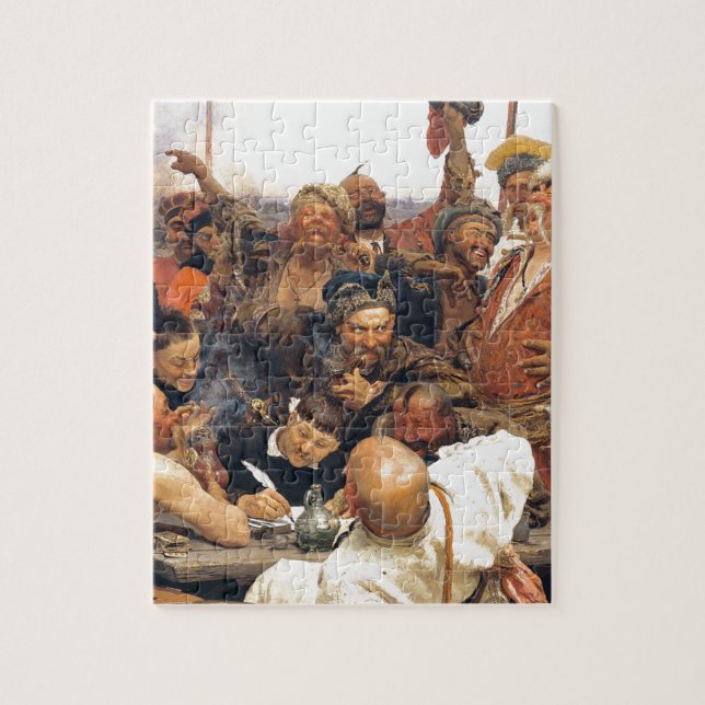 Reply of the Ukrainian Kozaky/Cossacks by Repin Jigsaw Puzzle (Vertical)