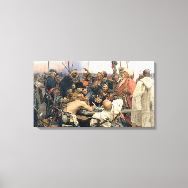 Reply of the Zaporozhian Cossacks Canvas Print (Front)