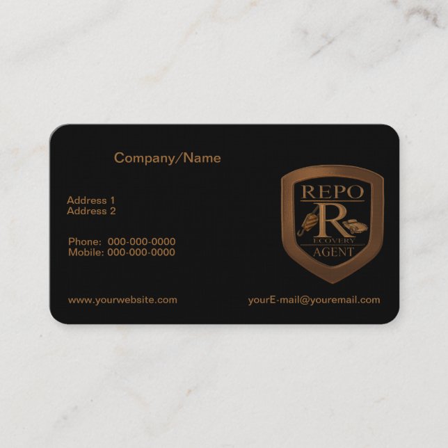Repo Business Card (Front)