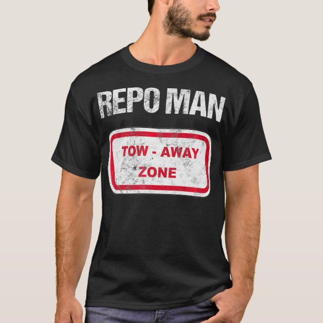 Repo Man Recovery Tow Truck Funny Repossession Gif T-Shirt (Front)