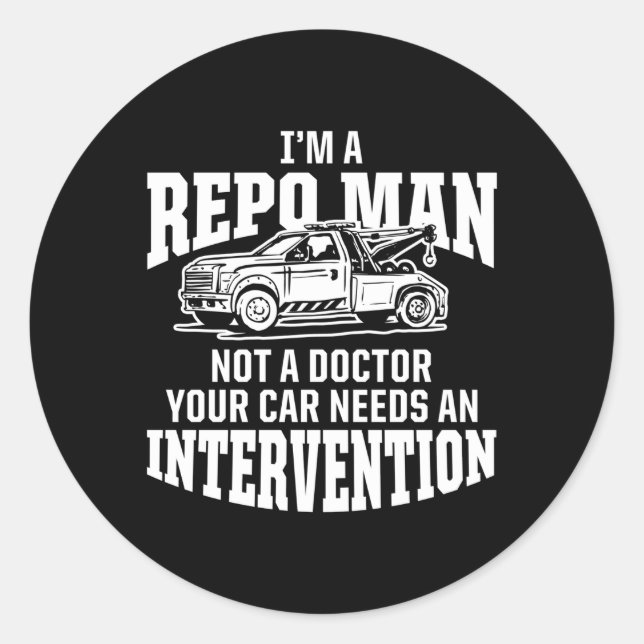 Repo Recovery Agent Repossession Classic Round Sticker (Front)
