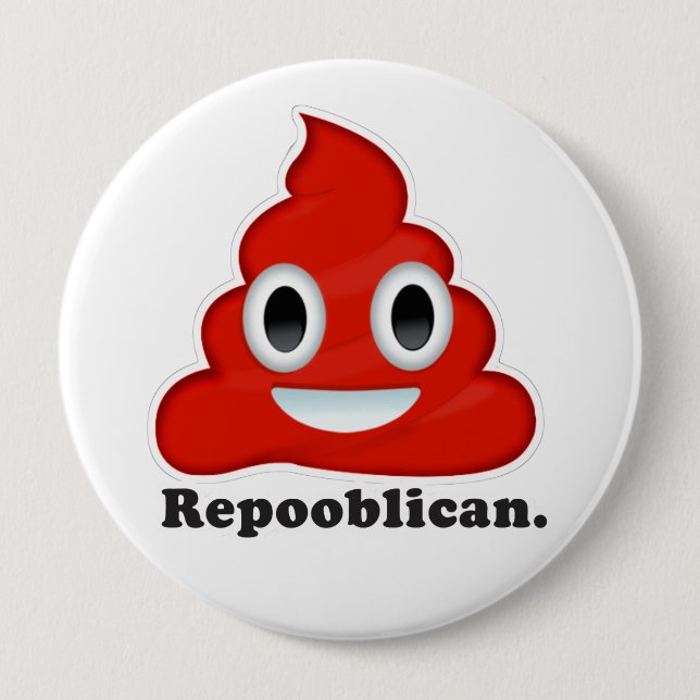 Repooblican Emoji 10 Cm Round Badge (Front)