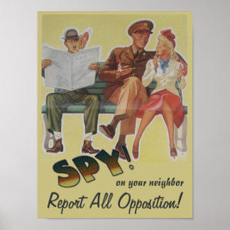 Report All Opposition Political Satire Poster