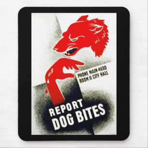 Report Dog Bites Mouse Pad