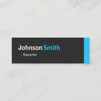 Reporter - Personal Aqua Blue Mini Business Card