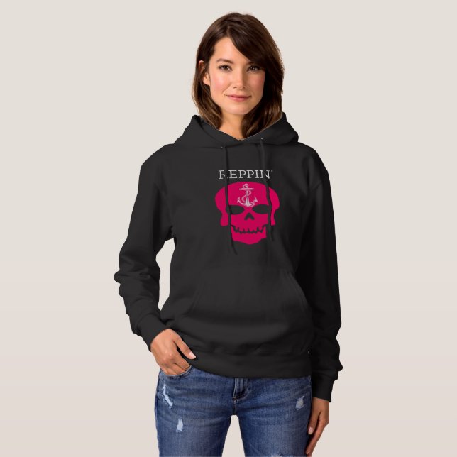 Reppin' The East Coast skull Lighthouse Route Hoodie (Front Full)