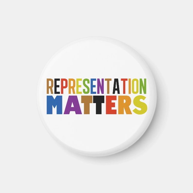 Representation Matters Rainbow Diversity LGBTQ Magnet (Front)