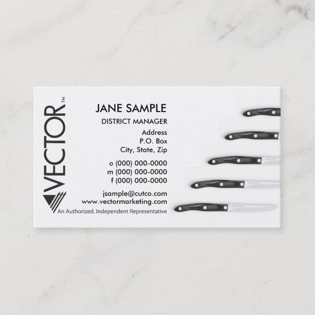 Representative & Manager Business Cards (Front)