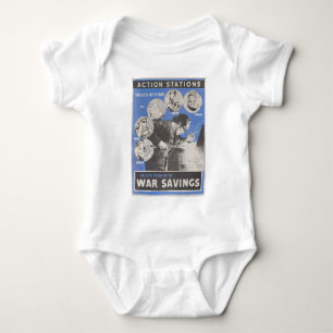 Reprint of British wartime poster. Baby Bodysuit