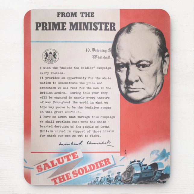 Reprint of British wartime poster. Mouse Pad (Front)
