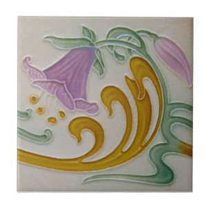 Repro Antique Art Nouveau Lily Tubeline Border Tile