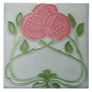 Repro Art Nouveau Floral Tile